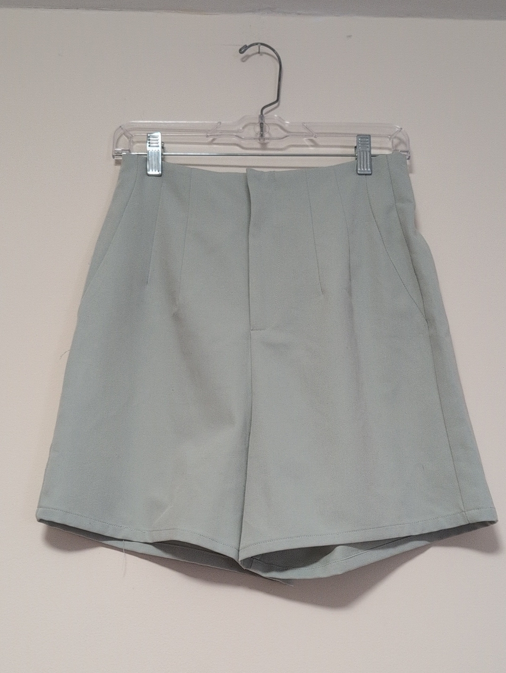 High-Waist Tailored Women's Shorts in Seafoam